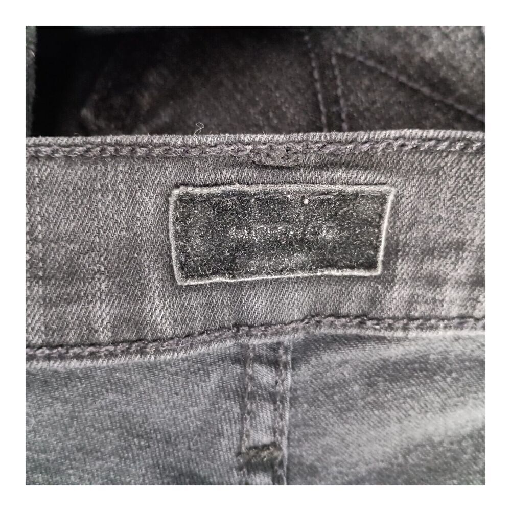 Mother The Mid Rise Dazzler Ankle Step Fray Jeans Not Giulty Black Women's 26 - Picture 4 of 7